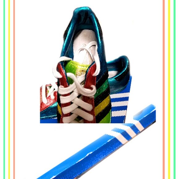 One Of A Kind Adidas Originals Leather Athletic Metallic Glitter Shoes/Sneakers main image 9